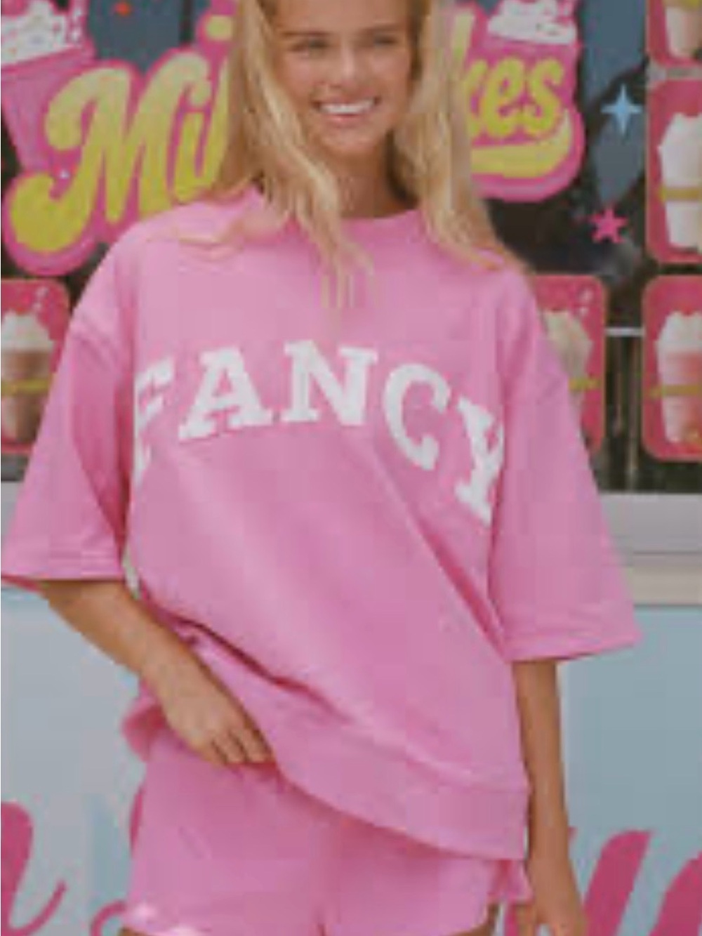 Fancy Oversized Crew- XS/SM NWT
